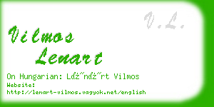 vilmos lenart business card